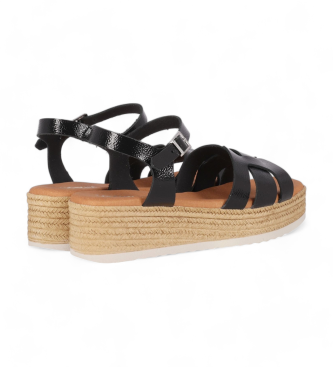 Chika10 Leren sandalen St Carly 5439 zwart