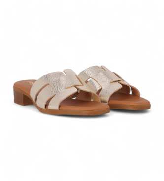 Chika10 Leather Sandals St Fiore 5343 gold