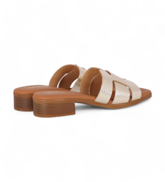 Chika10 Leather Sandals St Fiore 5343 gold