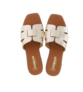 Chika10 Leather Sandals St Fiore 5343 gold