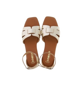 Chika10 Leren sandalen St Fiore 5344 goud