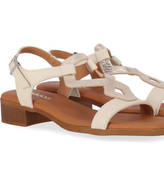 Chika10 Leather Sandals St Fiore 5345 beige