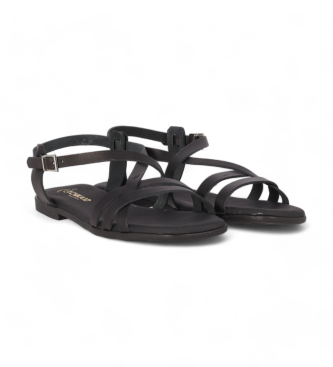 Chika10 Sandales en cuir St Marquesa 5316 noir