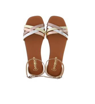 Chika10 Leren sandalen St Marquesa 5318 goud