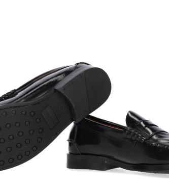 Chiko10 Castalia Black leather loafers
