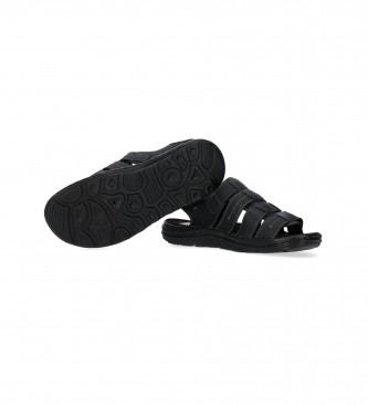 Chiko10 Usnjene sandale Liberty 01 black