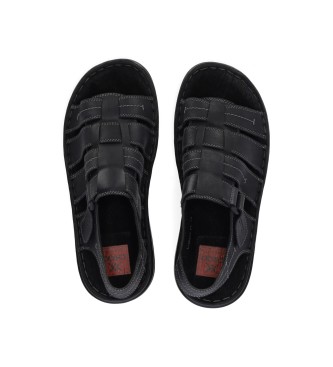 Chiko10 Usnjene sandale Liberty 01 black