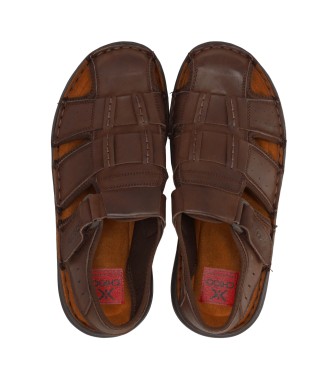Chika10 Sandales en cuir Maroco 02 marron