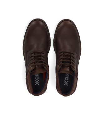Chiko10 Mombasa Brown leather ankle boots