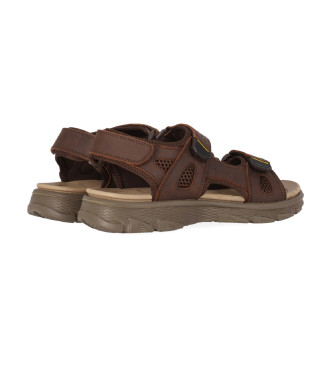 Chika10 Leather Sandals Yadir 01 brown