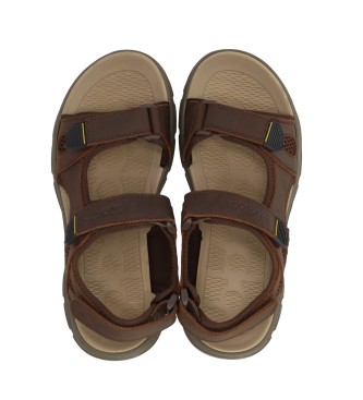 Chika10 Leren sandalen Yadir 01 bruin