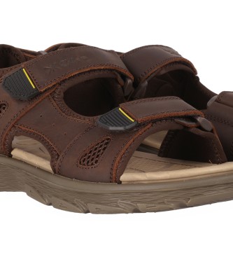 Chika10 Usnjene sandale Yadir 01 brown