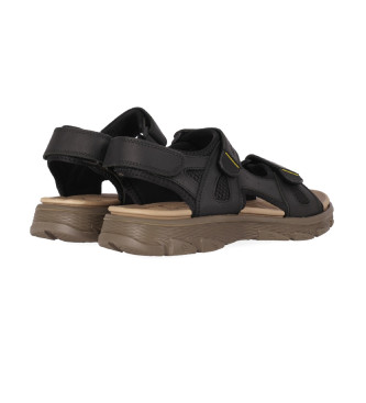 Chika10 Leren sandalen Yadir 01 zwart
