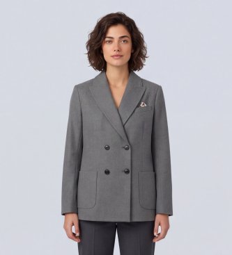 Circolo 1901 Blazer cruzado cinza