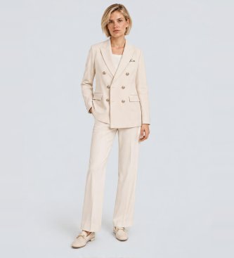 Circolo 1901 Beige Double Breasted Blazer