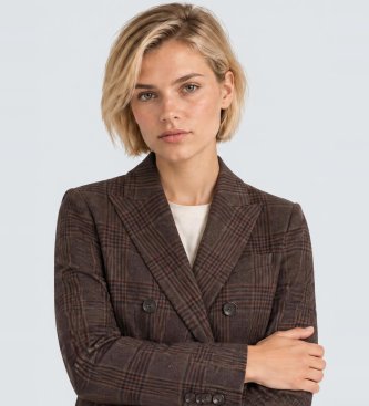 Circolo 1901 Brown double-breasted blazer