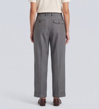 Circolo 1901 Formelle Hose aus grauem Fleece