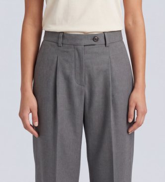 Circolo 1901 Formelle Hose aus grauem Fleece