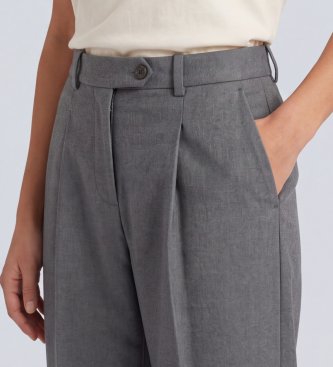 Circolo 1901 Formelle Hose aus grauem Fleece