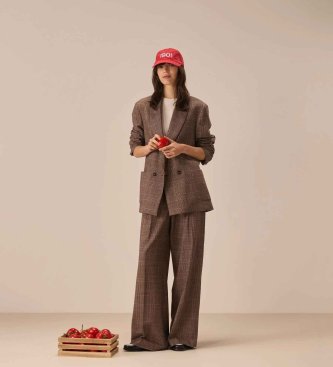 Circolo 1901 Brown Double Pleat Trousers
