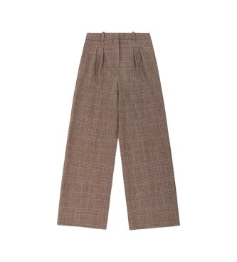 Circolo 1901 Brown Double Pleat Trousers