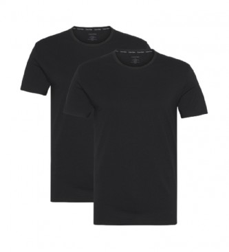 Calvin Klein 2-pack kortrmade T-shirts med rund halsringning svart 