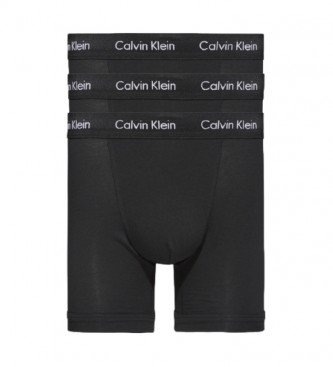 Calvin Klein Zestaw 3 długich czarnych bokserek 