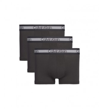 Calvin Klein Pakiranje 3 črnih boksarskih hlač Cooling 