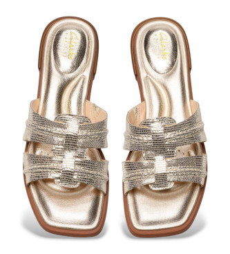 Clarks Sandlias Ariany Mule douradas