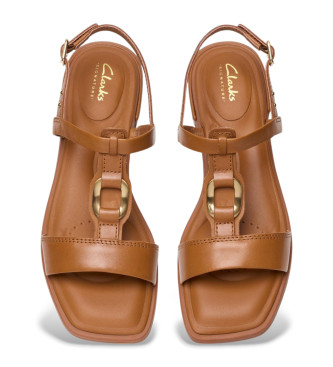 Clarks Sandali Ariany Sling in pelle marrone