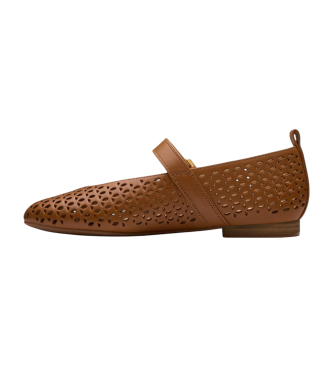 Clarks Fawna Jane brune ballerinaer i lder