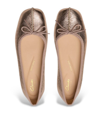 Clarks Freckle Ice ballerinaer i guldlder