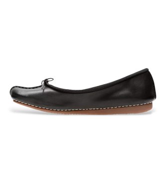 Clarks Ballerine in pelle nera con effetto ghiaccio e lentiggini