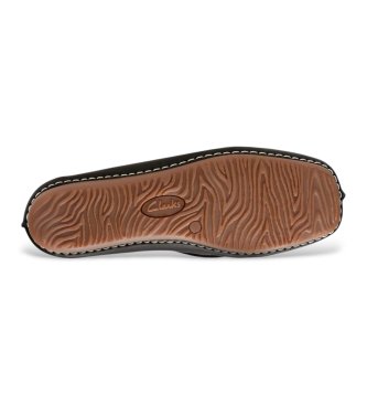 Clarks Ballerine in pelle nera con effetto ghiaccio e lentiggini