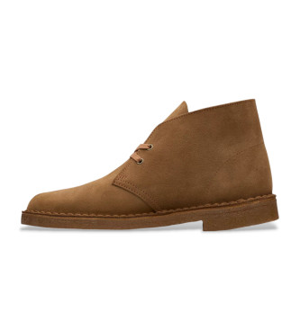 Clarks Bottes en cuir Desert marron