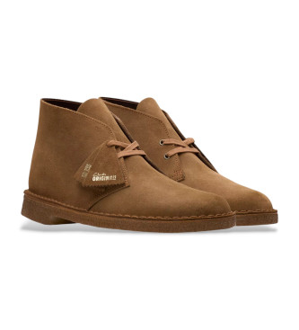 Clarks Bottes en cuir Desert marron