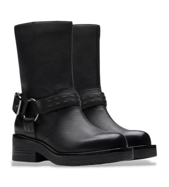 Clarks Botas de couro Rebelle Up preto