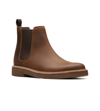 Clarks Botines de piel Clarkdale Easy Beeswax marrn