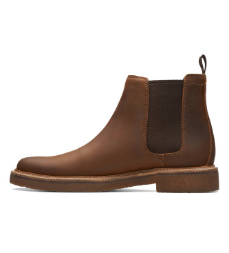 Clarks Botines de piel Clarkdale Easy Beeswax marrn