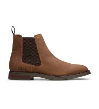 Clarks Jaxen Easy Cola ankelstvlar i brunt lder