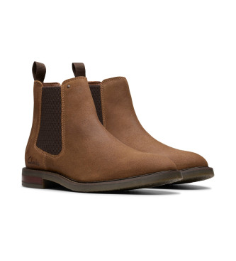 Clarks Jaxen Easy Cola ankelstvlar i brunt lder