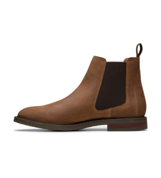 Clarks Jaxen Easy Cola ankelstvlar i brunt lder