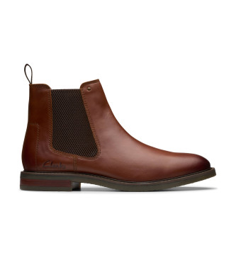 Clarks Botines de piel Jaxen Easy marrn