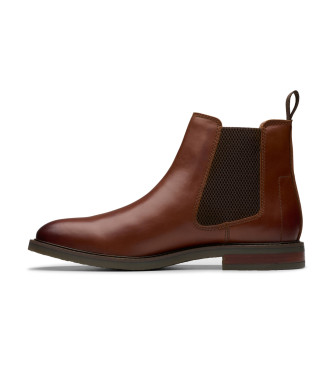 Clarks Botines de piel Jaxen Easy marrn