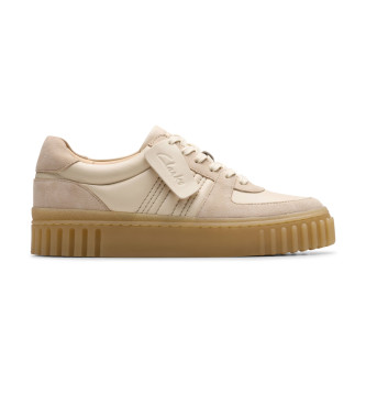 Clarks Chaussures en cuir beige Mayhill Walk