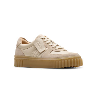 Clarks Chaussures en cuir beige Mayhill Walk
