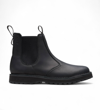 Clarks Solsbury Easy usnjeni gležnjarji črne barve