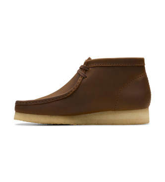 Clarks Stivaletti Wallabee in pelle marrone