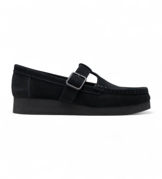 Clarks Zapatos de piel Wallabee negro