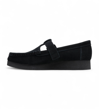 Clarks Zapatos de piel Wallabee negro